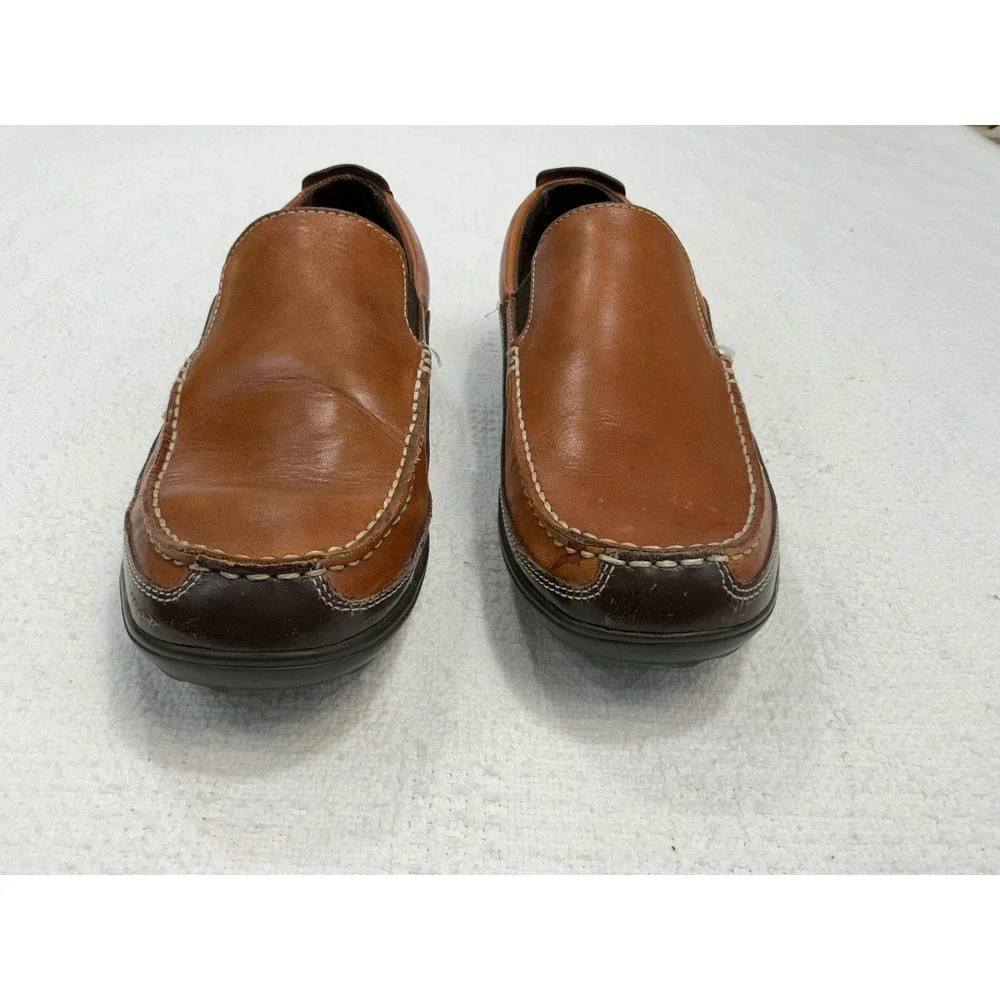 Cole Haan Mens Tan Brown Leather Slip On Loafers Venetian‎ Size 8.5 M